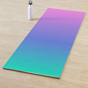 Tapis De Yoga Arrière - plan bleu violet et vert ombre