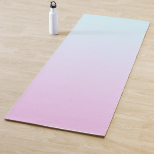 Tapis De Yoga Arrière - plan de dégradé rose et bleu pastel