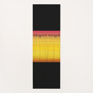 Tapis De Yoga Art africain, Cocotiers Yoga Mat