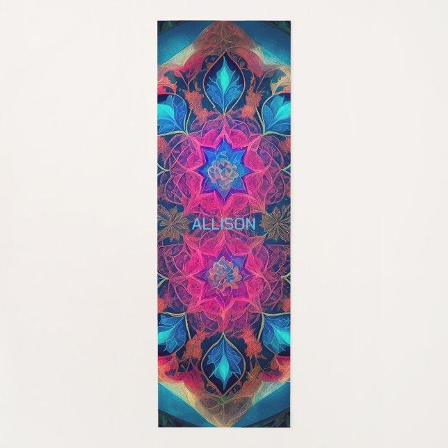 Tapis De Yoga Art Cosmique En Verre (Devant)