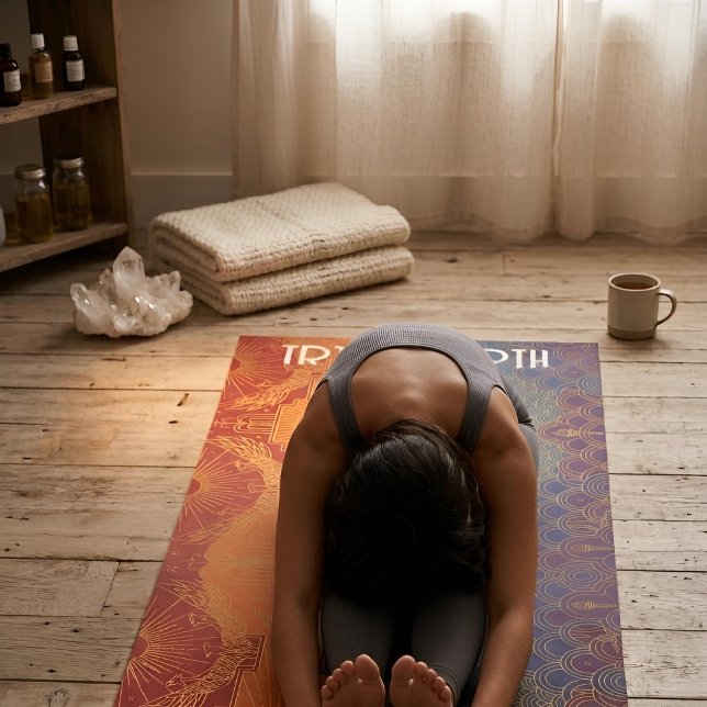 Tapis De Yoga Art Deco Pride Flag | True North Personalised (Lifestyle Shot)