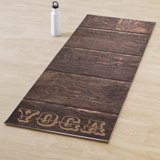 Tapis De Yoga Art du bois (En situation)