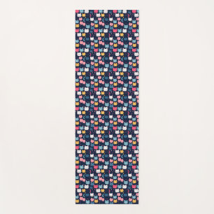 Tapis De Yoga Art du chat Visages de chats mignons
