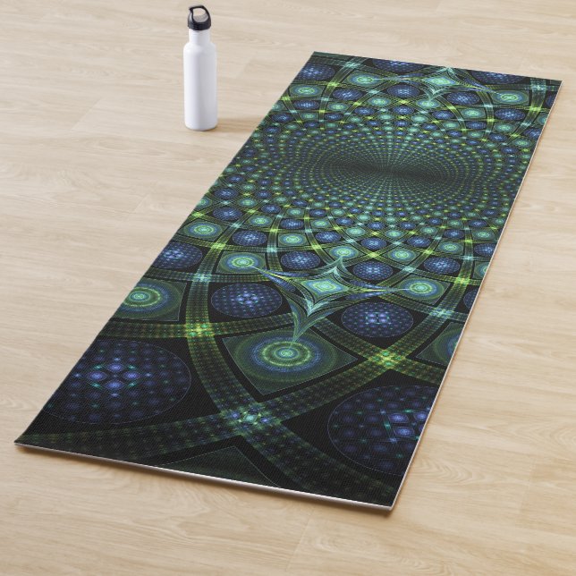Tapis De Yoga Art fractal Mandala Universe Yoga Mat (En situation)