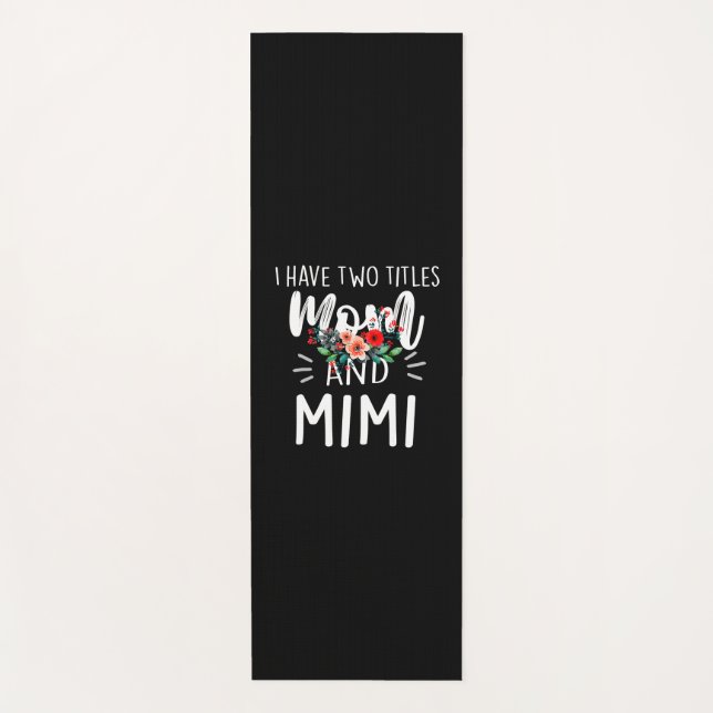 Tapis De Yoga Art Mère | Mère Et Mimi Anniversaire (Devant)