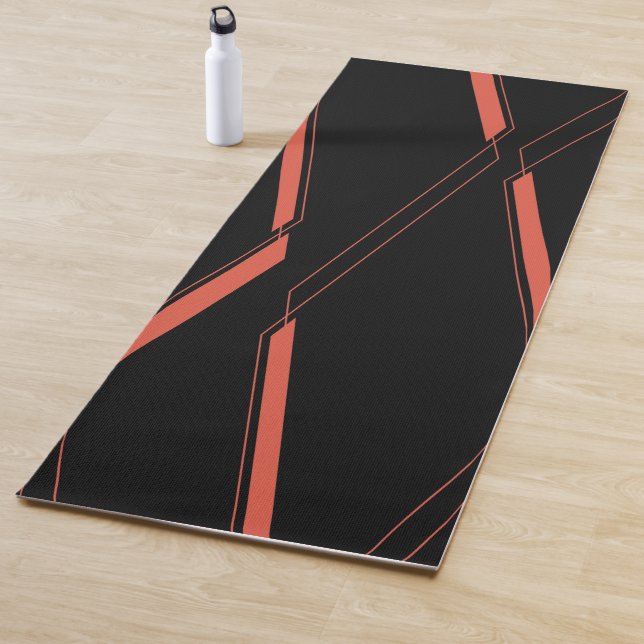 Tapis De Yoga Art moderne, simple urbain plante abstraction grap (En situation)