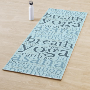 Tapis De Yoga Art Moderne Yoga Mat Bleu