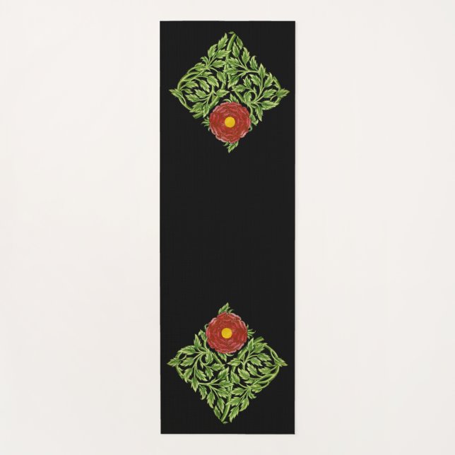 Tapis De Yoga Art Nouveau Rouge Rose De Morgan (Devant)