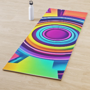 Tapis De Yoga Art Vortex Psychédélique Vibrant