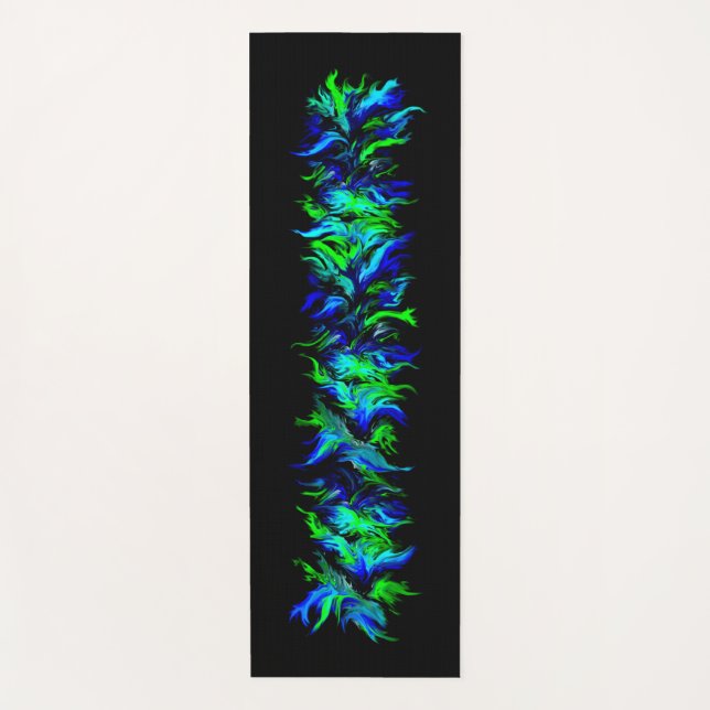 Tapis De Yoga Artdeco Flames en arc-en-ciel (Devant)