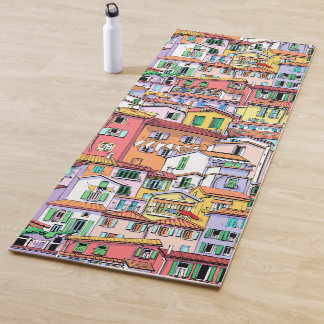 Tapis De Yoga Attractive watercolor pattern of a community fun