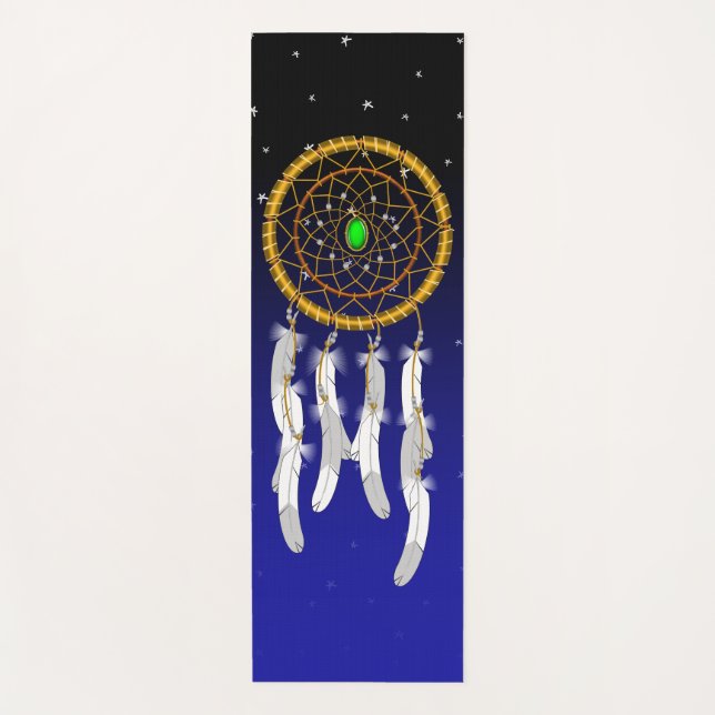Tapis De Yoga Attrape-rêves--Émeraude (Devant)