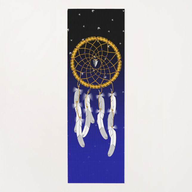 Tapis De Yoga Attrape-rêves--Lapis Lazuli (Devant)