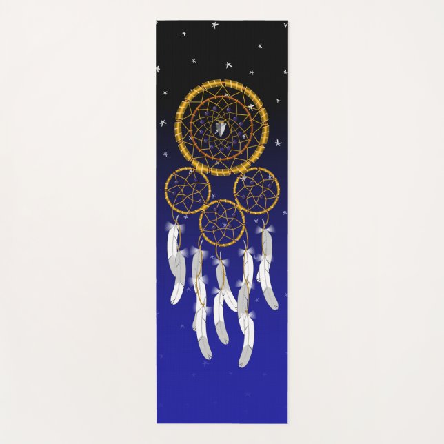 Tapis De Yoga Attrape-rêves--Lapis Lazuli (Devant)