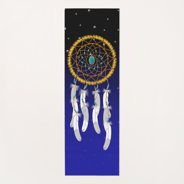 Tapis De Yoga Attrape-rêves--Turquoise (Devant)