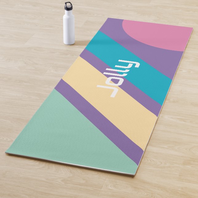 Tapis de Yoga au Design Rétro à la Mode (En situation)