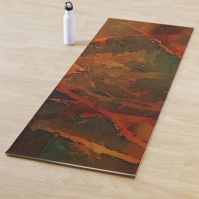 Tapis De Yoga Automne profond Terre riche automne Abstrait (En situation)