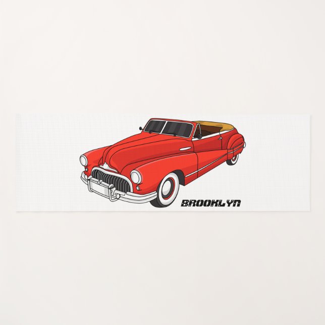 Tapis De Yoga Automobile classique rouge 1948 (Devant (Horizontal))