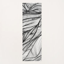 TAPIS DE YOGA avec illustrations dessinées à la ma