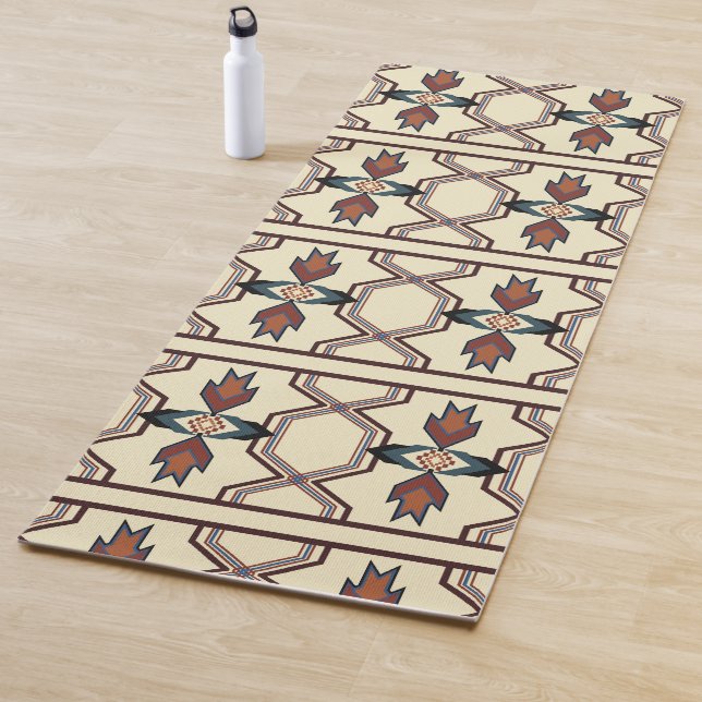 Tapis de yoga avec impression autochtone 1 (En situation)