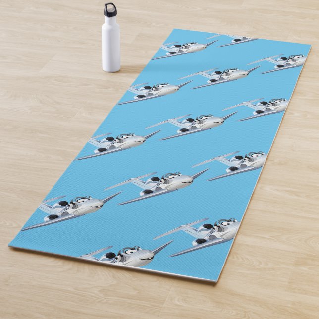 Tapis De Yoga Avion de dessin (En situation)