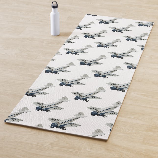 Tapis De Yoga Avion rétro de dessin (En situation)