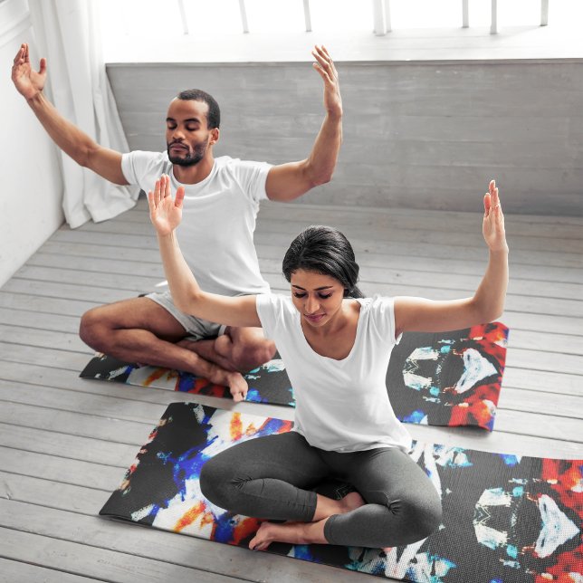 Tapis De Yoga aztec abstrait (Créateur téléchargé)
