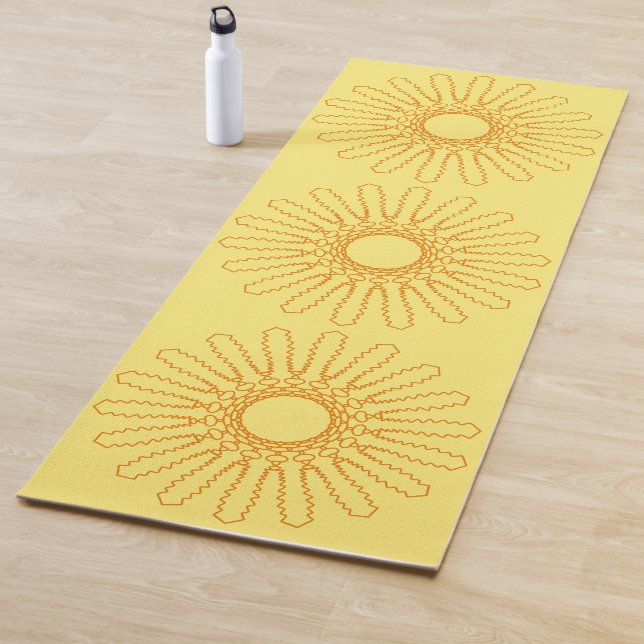 Tapis De Yoga Aztec Sun Mandala Yoga Mat (En situation)