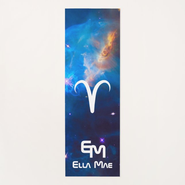 Tapis De Yoga Baies personnalisées Zodiac Bleu Yoga Mat (Devant)