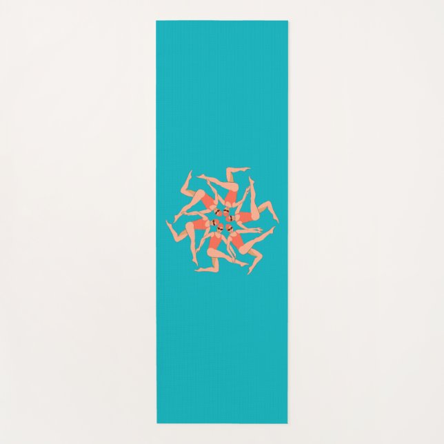 Tapis De Yoga Baigneurs - Chorégraphie de natation synchronisée (Devant)