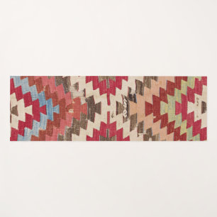 Tapis De Yoga Baklava Chevron Star II // 18e siècle Authentique