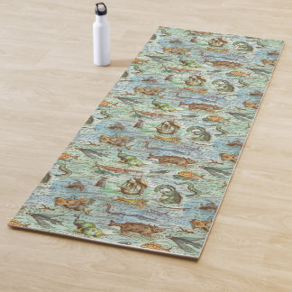 Tapis De Yoga Baladez les vagues avec les vilains monstres de la
