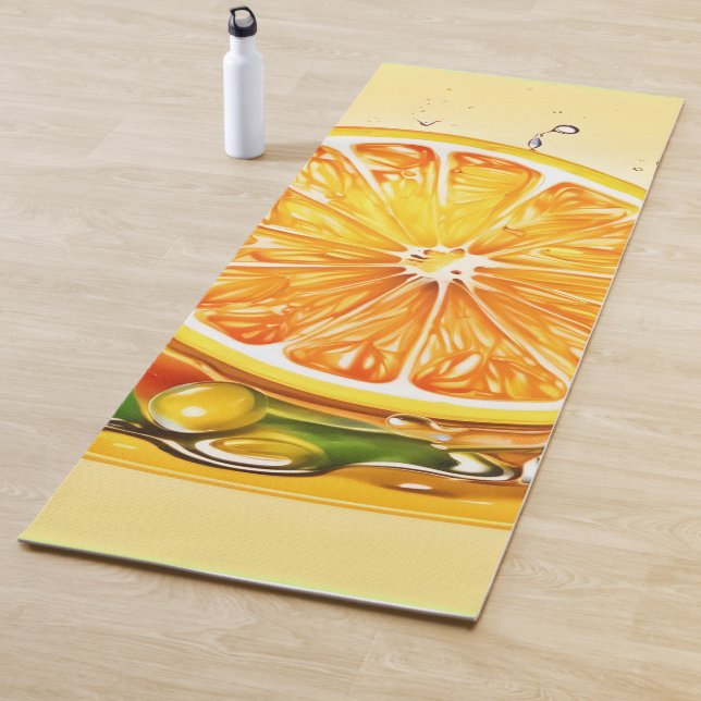 Tapis De Yoga Balayage en tranche orange (En situation)