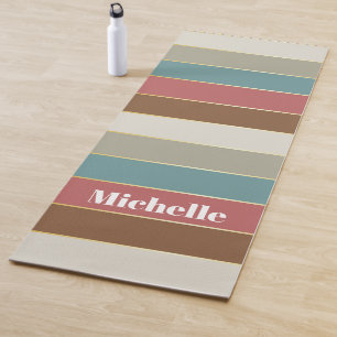 Tapis De Yoga Bandes de couleurs personnalisées colorées