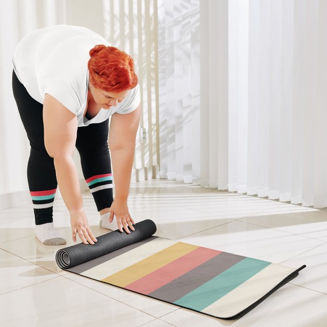 Tapis De Yoga Bandes rétro classiques (Créateur téléchargé)
