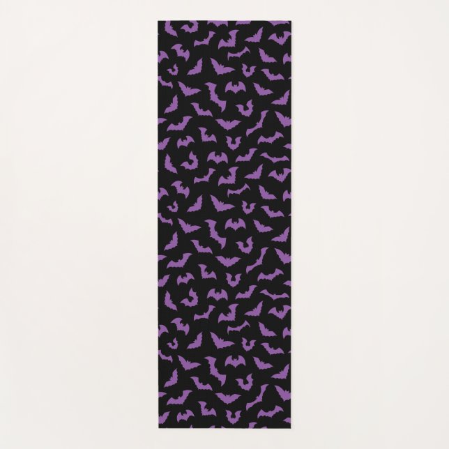 Tapis De Yoga Bats noirs violets (Devant)