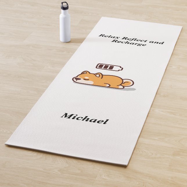 Tapis De Yoga Batterie de couchage de chien charge énergie amusa (En situation)