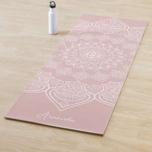 Tapis De Yoga Beau Lotus Lumière Rose Mandala Custom Yoga Mat