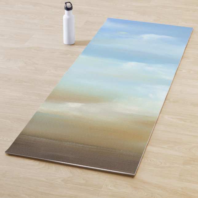 Tapis De Yoga Beau paysage avec nuages fluides (En situation)