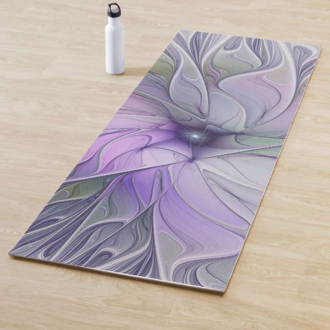 Tapis De Yoga Beauté étonnante Fleur d'art Abstrait fractal mode (En situation)