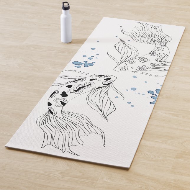 Tapis De Yoga Beautiful Japonais Koi Fish Swimming (En situation)