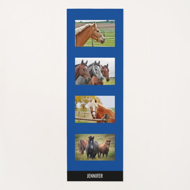 Tapis De Yoga Beaux Chevaux Personnalisés (Devant)