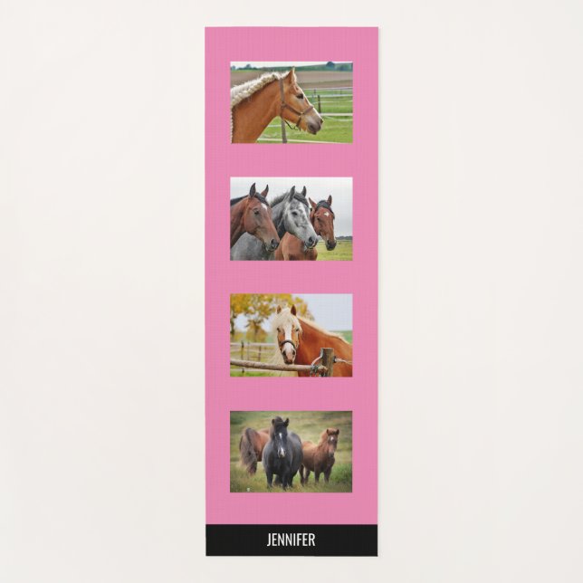 Tapis De Yoga Beaux Chevaux Yoga Mat Personnalisé (Devant)