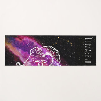 Tapis De Yoga Bélier Constellation Zodiaque Galaxy Rose Personna