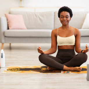 Tapis De Yoga Belle Art Africaine Ethnique