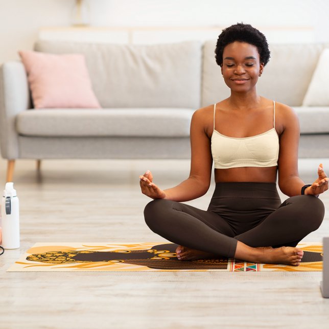 Tapis De Yoga Belle Art Africaine Ethnique (Créateur téléchargé)