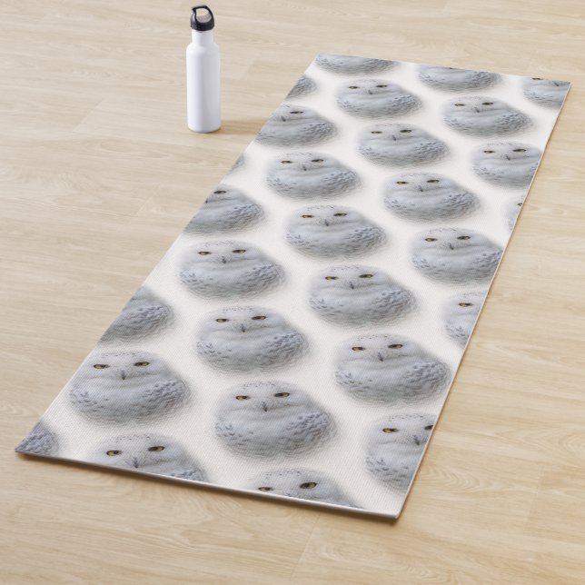 Tapis De Yoga Belle, Dreamy et Serene Snowy Owls (En situation)