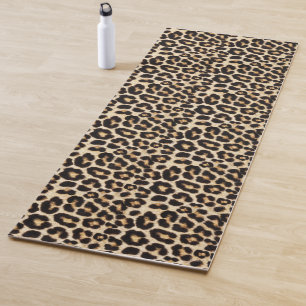 Tapis De Yoga Belle fourrure de faux   Leopard Faux Fur
