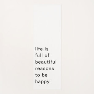 Tapis De Yoga Belles raisons d'être heureux Art de citation mini