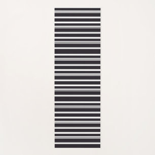 Tapis De Yoga Belles rayures blanches noires